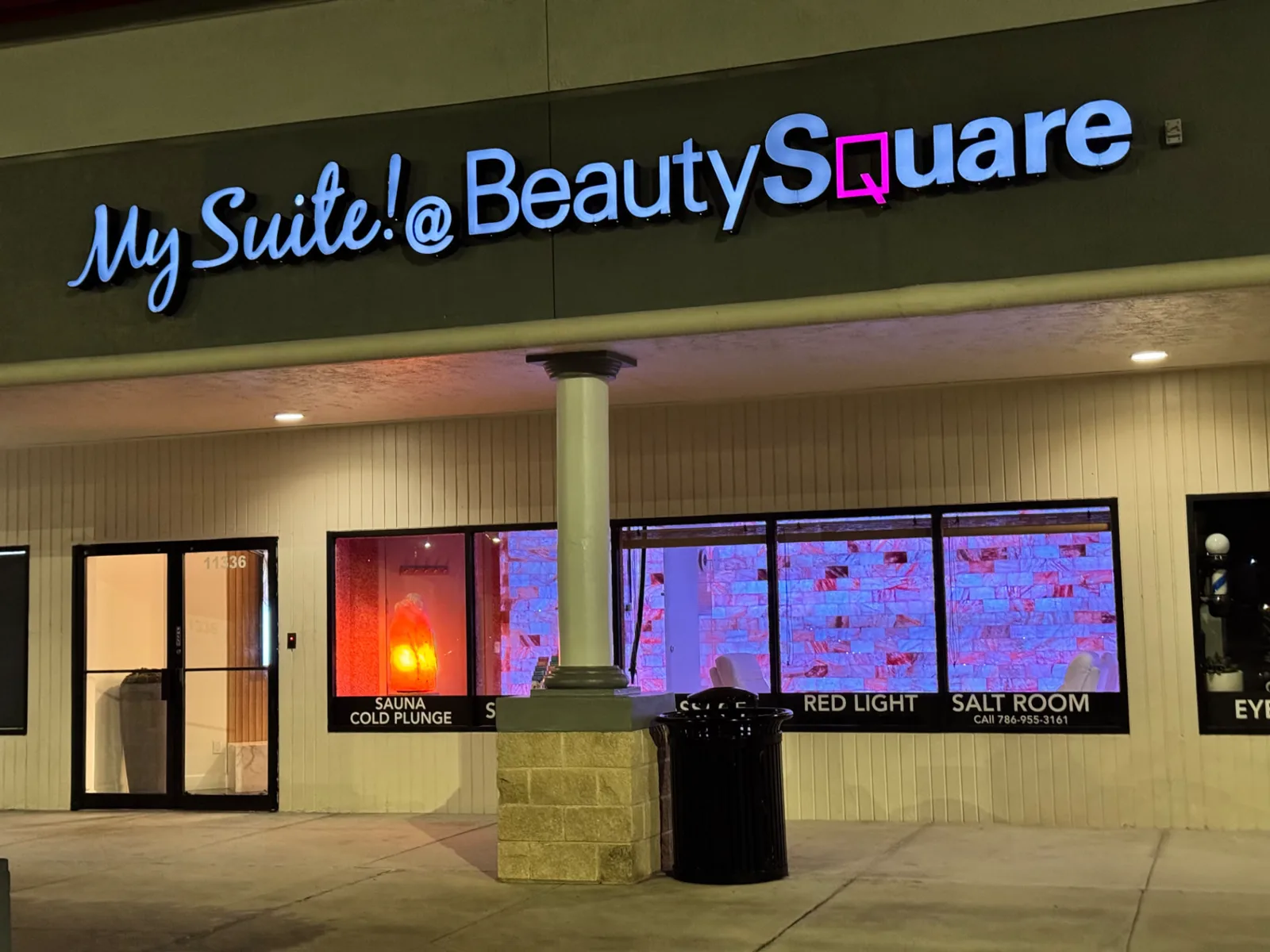 Building exterior with the Beauty Square sign